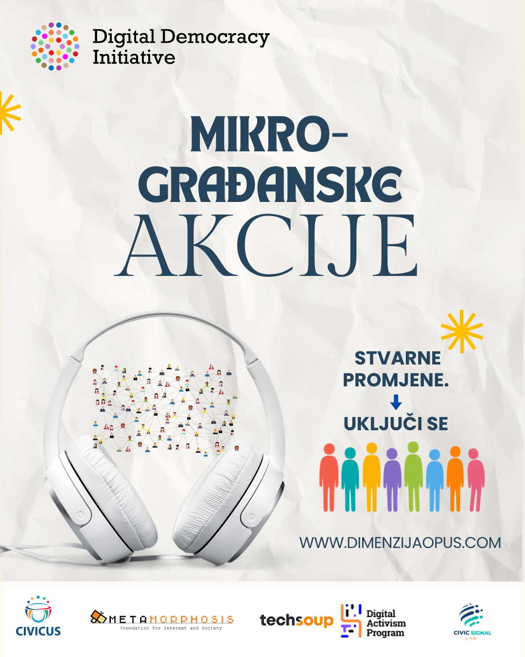 Javni poziv za učešće u projektu Civic Signal Lab – Mikro-građanske akcije u BiH